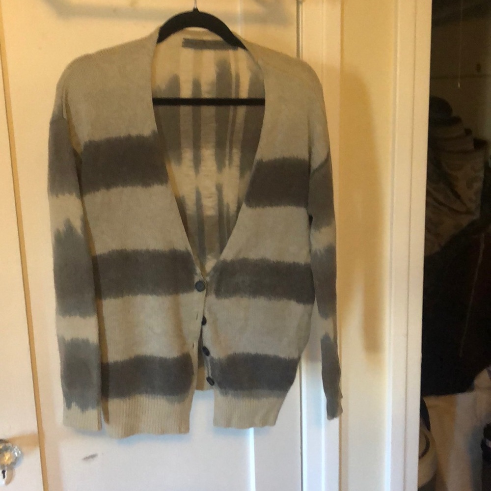 Raquel Allegra destroyed 100%cashmere cardigan